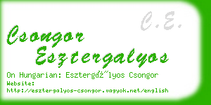 csongor esztergalyos business card